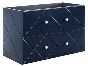 Granatowa szafka pod umywalkę z szufladami - Glamos 4X 90 cm