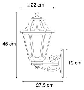 Zewnetrzna klasyczny Kinkiet / Lampa scienna zewnętrzny biały IP44 - Anna Oswietlenie zewnetrzne
