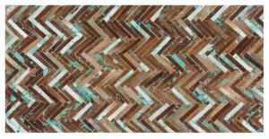 Dywan prostokątny skórzany 80 x 150 cm krótkie włosie jodełka kolorowy Amasya Beliani