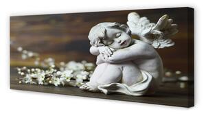 Obraz na płótnie Śpiący anioł kwiaty