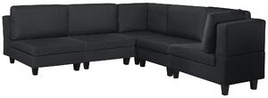 Nowoczesna sofa narożna prawostronny 5-osobowa modułowa ciemnoszara Fevik Beliani