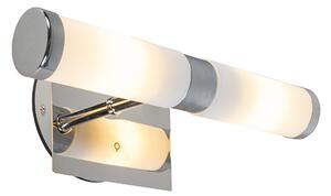 Klasyczny Kinkiet / Lampa scienna chrom IP44 - Bath 2 Oswietlenie wewnetrzne