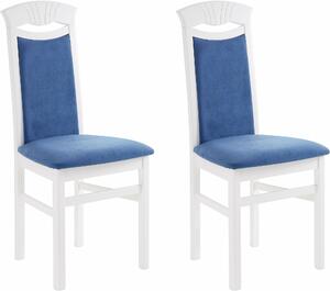 Piękne krzesła, w kontrastujących kolorach - 2 sztuki, niebieskie