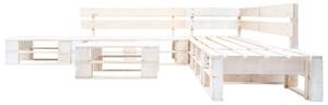 6-częściowy zestaw mebli z palet, drewno, biały