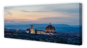 Obraz na płótnie Włochy Katedra panorama noc