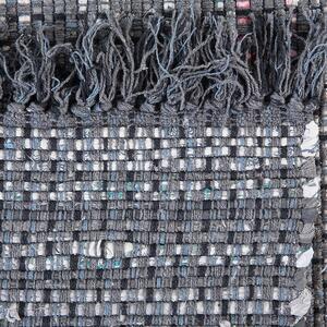 Dywan bawełniany boho 80 x 150 cm prostokątny ręcznie tkany szary Besni Beliani