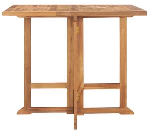 Składany stół ogrodowy, 90x90x75 cm, lite drewno tekowe
