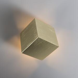 Nowoczesny Kinkiet / Lampa scienna złoty - Cube Oswietlenie wewnetrzne