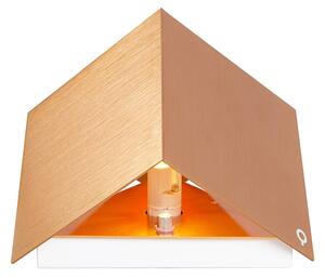 Nowoczesny Kinkiet / Lampa scienna miedź - Cube Oswietlenie wewnetrzne