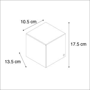 Nowoczesny Kinkiet / Lampa scienna miedź - Cube Oswietlenie wewnetrzne