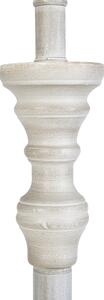 Klasyczna lampa podłogowa szara klosz Granny różowy 45cm - Classico Oswietlenie wewnetrzne