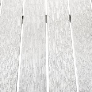Stół ogrodowy 180 x 90 cm dla 6 osób aluminium sztuczne drewno biały Vernio Beliani