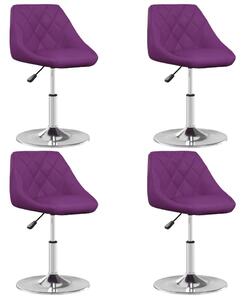 Krzesła stołowe, 4 szt., fioletowe, obite sztuczną skórą