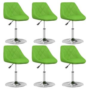 Krzesła stołowe, 6 szt., zielone, obite sztuczną skórą
