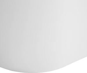 Owalna wanna wolnostojąca akrylowa 180 cm system przelewowy biała Antigua Beliani
