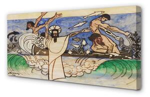 Obraz na płótnie Szkic Jezus morze