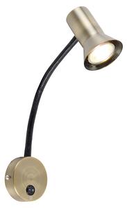 Kinkiet / Lampa scienna brąz z elastycznym ramieniem - Karin flex Oswietlenie wewnetrzne