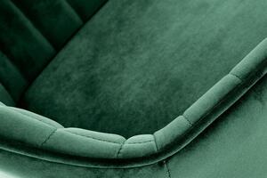 Zielony tapicerowany stołek barowy hoker na nóżce