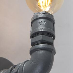 Kinkiet / Lampa scienna przemysłowy ciemnoszary - Hydraulik 1 Oswietlenie wewnetrzne