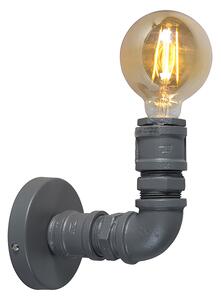 Kinkiet / Lampa scienna przemysłowy ciemnoszary - hydraulik 1 Oswietlenie wewnetrzne