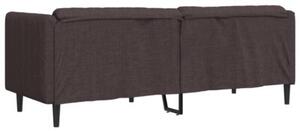 Sofa 3-osobowa, ciemnobrÄ zowa, tapicerowana tkaninÄ