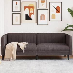 Sofa 3-osobowa, ciemnobrÄ zowa, tapicerowana tkaninÄ