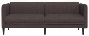 Sofa 3-osobowa, ciemnobrÄ zowa, tapicerowana tkaninÄ