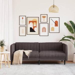 Sofa 3-osobowa, ciemnobrÄ zowa, tapicerowana tkaninÄ