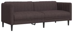Sofa 3-osobowa, ciemnobrÄ zowa, tapicerowana tkaninÄ