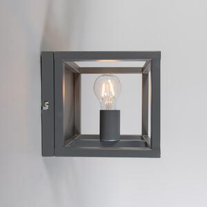Industrialny Kinkiet / Lampa scienna szary 1-źródło światła - Cage Oswietlenie wewnetrzne