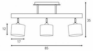 Lampa żyrandol plafon sufitowy z abażurami walec BONITA P3