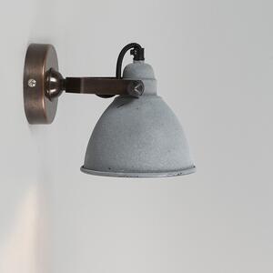Przemysłowa lampa ścienna szara z brązem - Liko Oswietlenie wewnetrzne