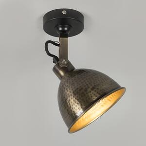 Kinkiet / Lampa scienna miedziany z mosiądzem regulowany 19,5 cm - Liko Oswietlenie wewnetrzne
