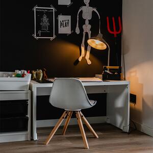 Przemysłowa lampa stołowa szara regulowana - Pixa Oswietlenie wewnetrzne
