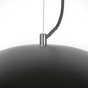 Industrialna lampa wisząca czarna ze złotym wnętrzem 50cm - Magna Eglip Oswietlenie wewnetrzne