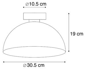 Industrialny Plafon / Lampy sufitowe biały/srebrny 30cm - Magna Basic Oswietlenie wewnetrzne