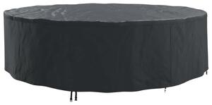 Okrągły pokrowiec na meble ogrodowe z materiału oksford - wodoodporny i odporny na uv, czarny, 320 x 320 x 105 cm