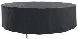 Okrągły pokrowiec na meble ogrodowe z materiału oksford - wodoodporny i odporny na uv, czarny, 320 x 320 x 105 cm