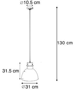 Inteligentna lampa wisząca szara 30 cm ze źródłem światła WiFi A60 - Dory Oswietlenie wewnetrzne