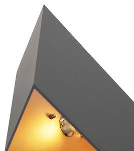 Designerski Kinkiet / Lampa scienna szary/miedź - Fold Oswietlenie wewnetrzne