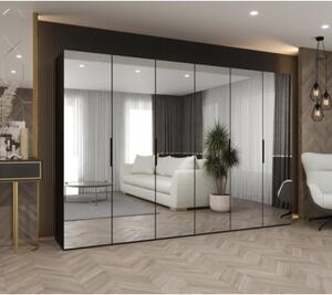 Szafa uchylna otwierana Marbella 3 300 wys. 202 cm czarny + u. czarny