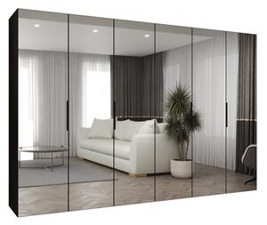 Szafa uchylna otwierana Marbella 3 300 wys. 202 cm czarny + u. czarny