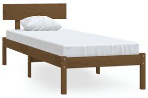 Rama łóżka, miodowy brąz, drewno sosnowe, 75x190 cm, pojedyncza