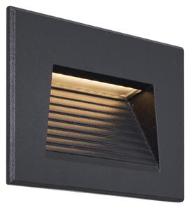 Nowoczesna Lampa Ścienna Wpuszczana Czarna 11.5cm z LED IP65 - Trem