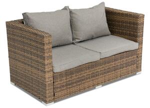 Technorattanowa sofa 2 osobowa Roma Garden Point brązowa