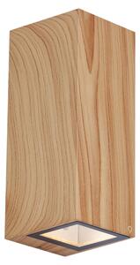 Skandynawski kinkiet drewniany 2-punktowy GU10 70mm IP54 - Baleno
