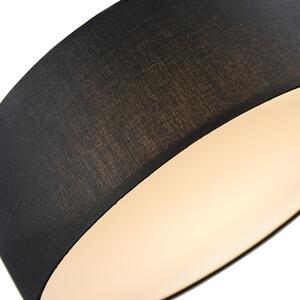 Lampa sufitowa czarna 40 cm w tym LED - Drum LED Oswietlenie wewnetrzne