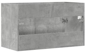 Szafka pod umywalkę, szarość betonu, 80x38,5x46 cm, płyta