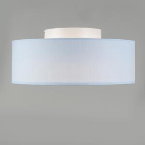 Lampa sufitowa niebieska 30 cm w tym LED - Drum LED Oswietlenie wewnetrzne