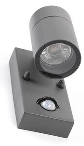 Zewnetrzna Kinkiet / Lampa scienna zewnętrzny antracytowy IP44 z czujnikiem ruchu - Solo Oswietlenie zewnetrzne